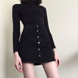 American Apparel Button Front Skirt